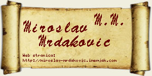 Miroslav Mrdaković vizit kartica